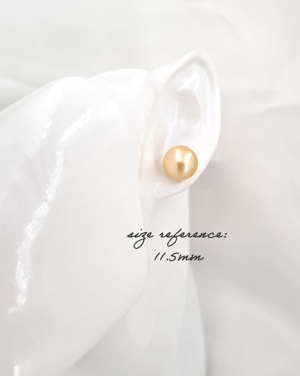 10mm South Sea Round Pearl Stud Earrings- Choose Your Quality