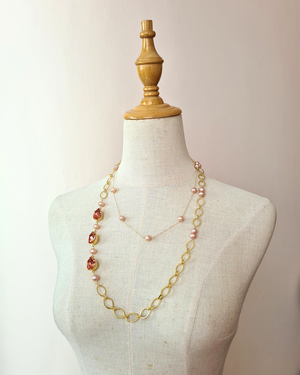 Clear Quartz Bottle Necklace with Pearls - Aviva Stanoff Design