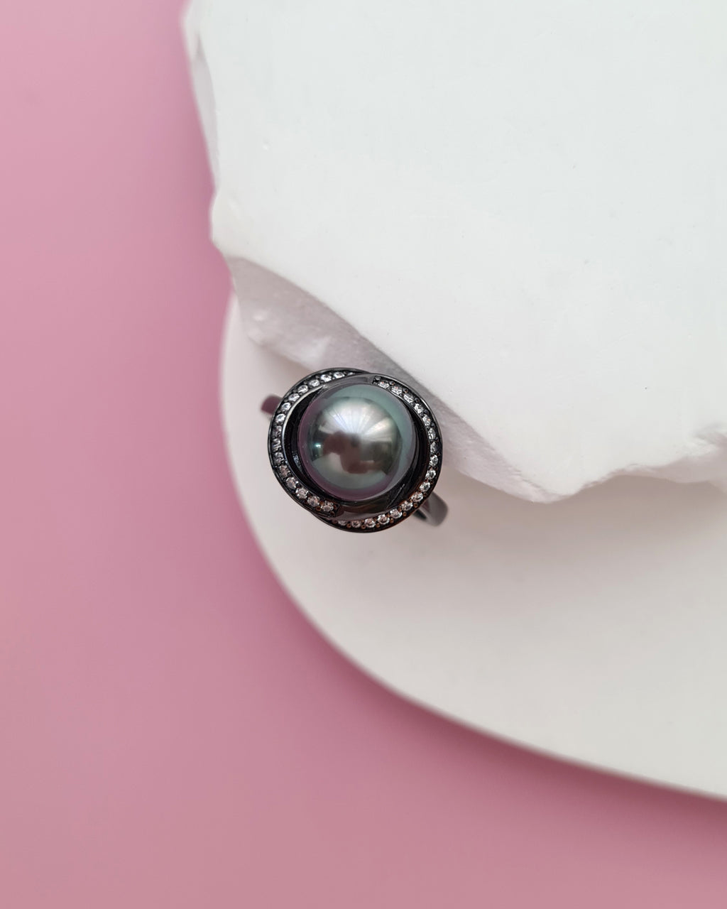 Tahitian Pearl Ring - in black, Timeless Pearl Jewelry in Singapore