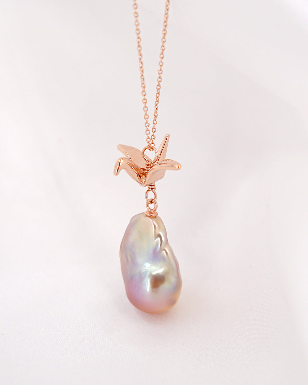 Purple Baroque Pearl Necklace | Lustrous Freshwater Flameball