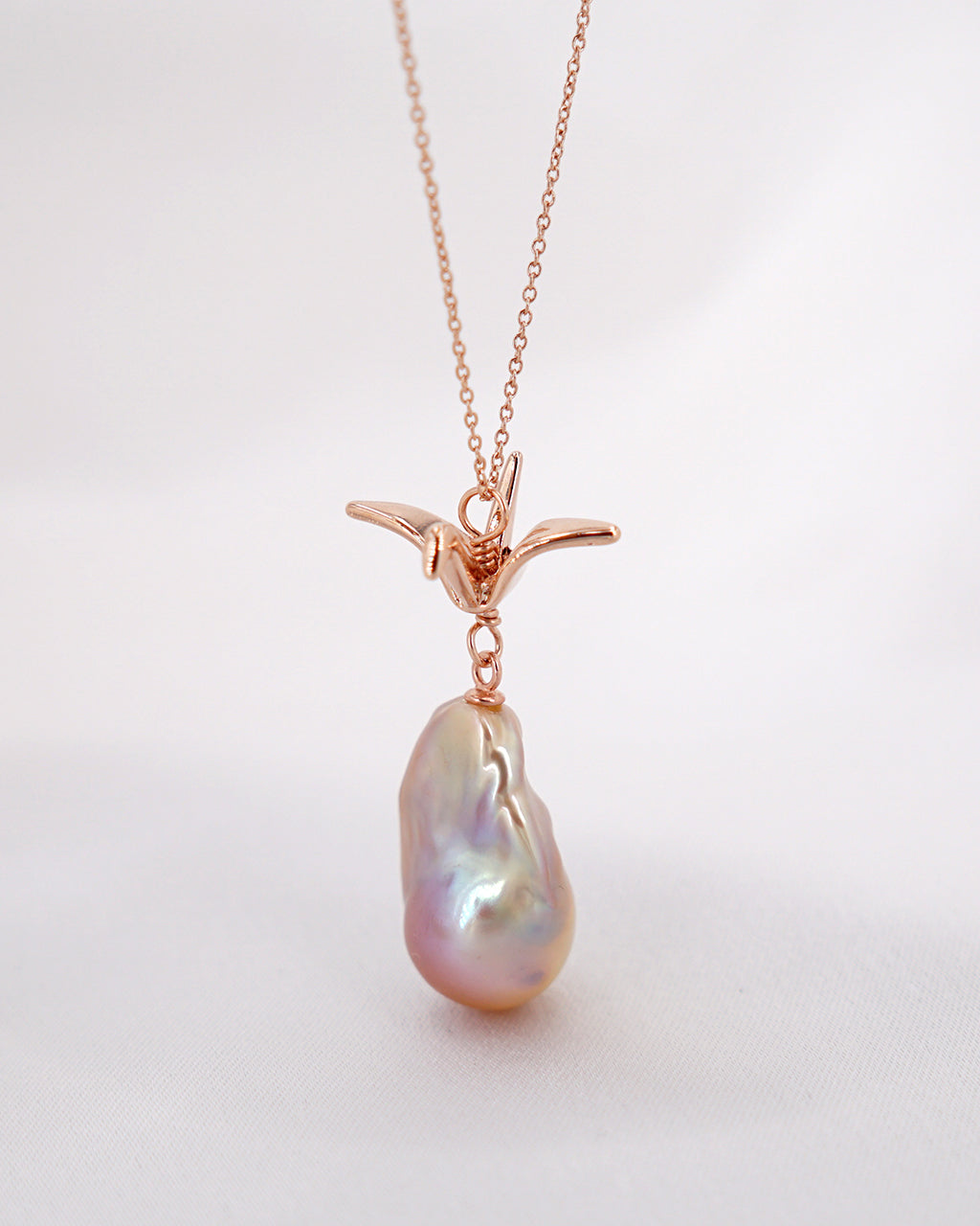Purple Baroque Pearl Necklace | Lustrous Freshwater Flameball