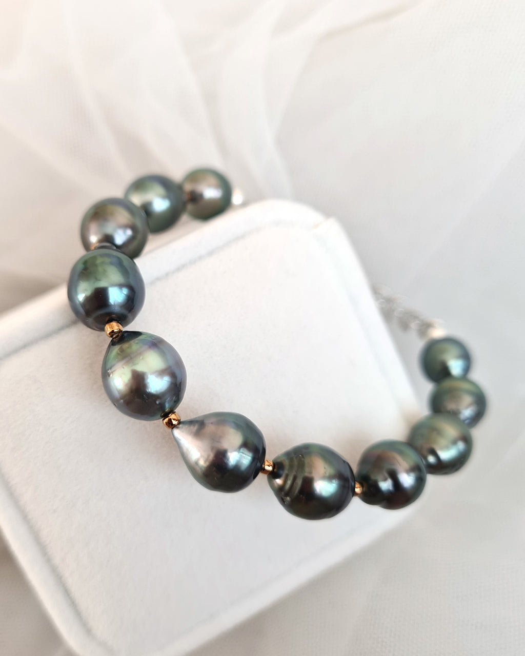 Freshwater Pearls Black Bracelet  Natural Pearl Bracelets - 18
